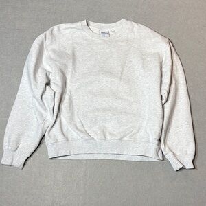 TNA Light Gray Sweatfleece Cozy Fleece Sweater